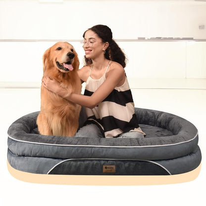 Orthpedic Foam Dog Bed: Washable, Waterproof, & Super Soft Comfort for All sizes. 